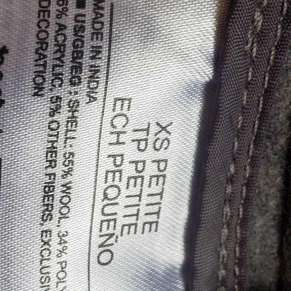 Banana republic.  Women's sz xs poncho wool cape. Detachable hood. Grey. - Picture 14 of 16